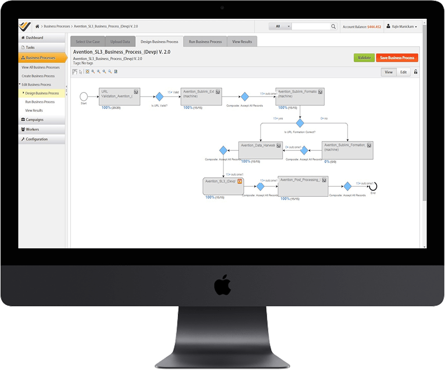 IEI managed crowdsourcing screen